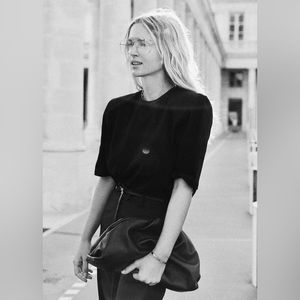 FRANKIE SHOP Carrington Padded Shoulder Tee